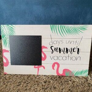 Wood Table Chalkboard Decor- Summer Vacation